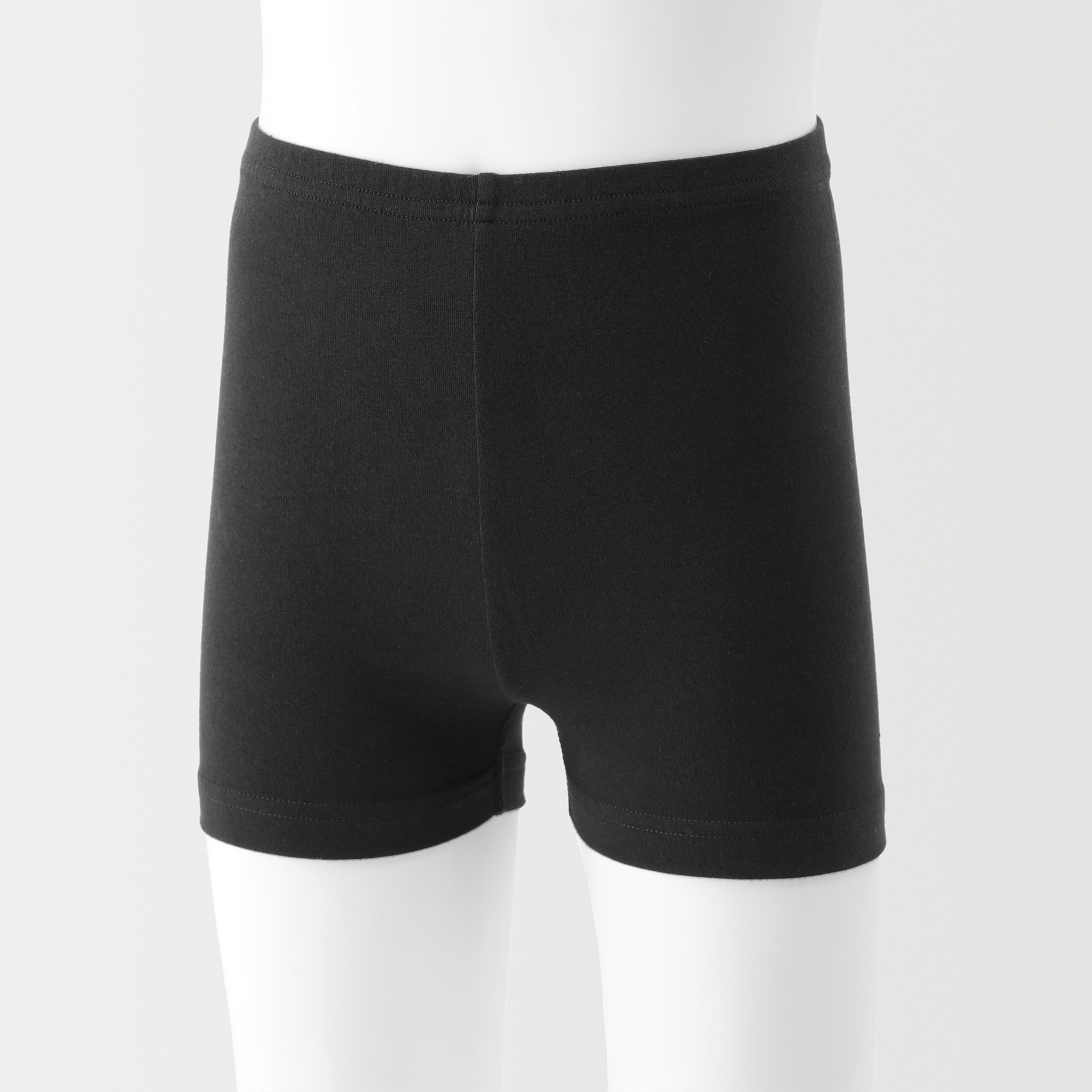 キッズ　ストレッチ天竺編み　スカートの下に履く　オーバーパンツ（一分丈レギンス）