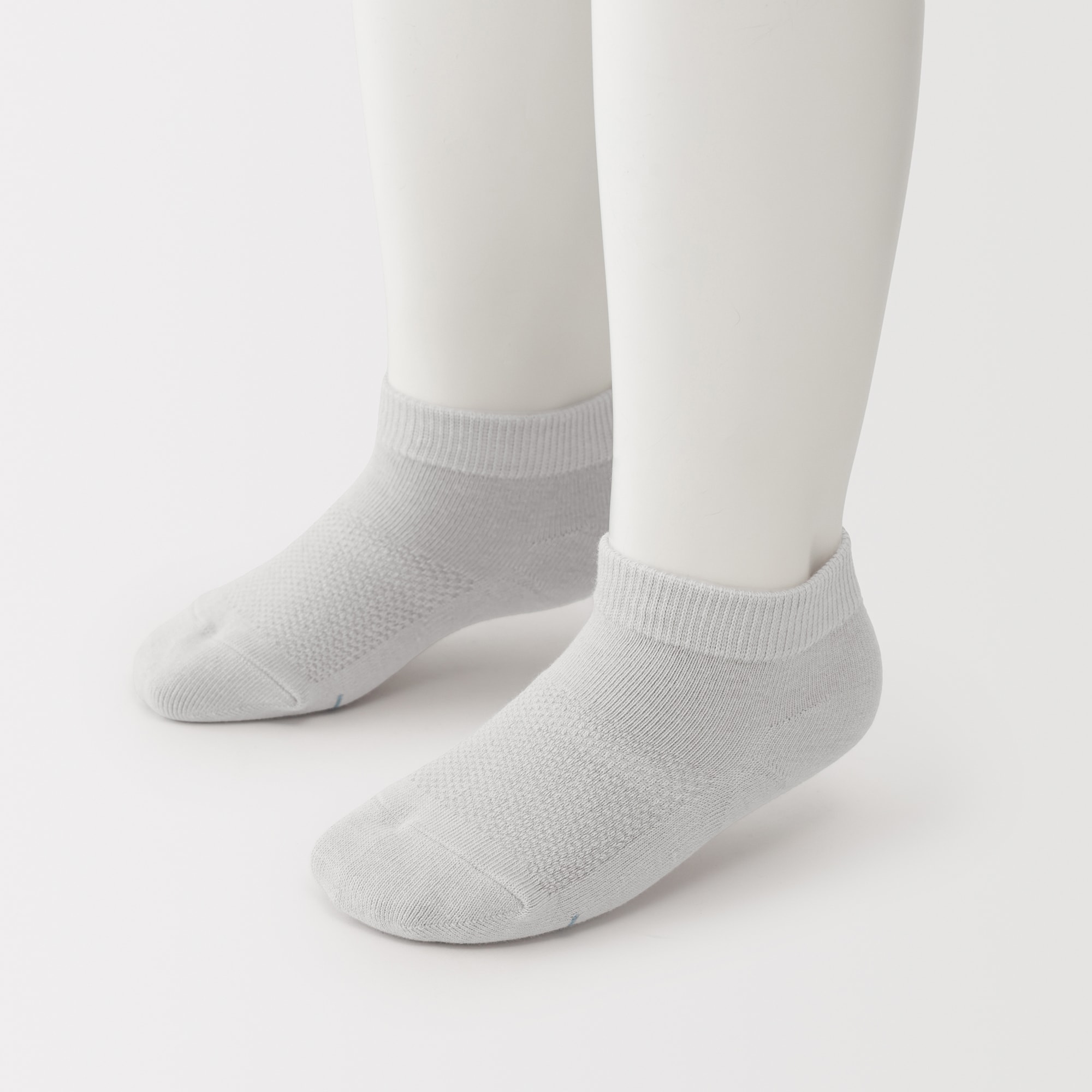 キッズ　足なり直角　さらっと綿　スニーカーイン（３足組）