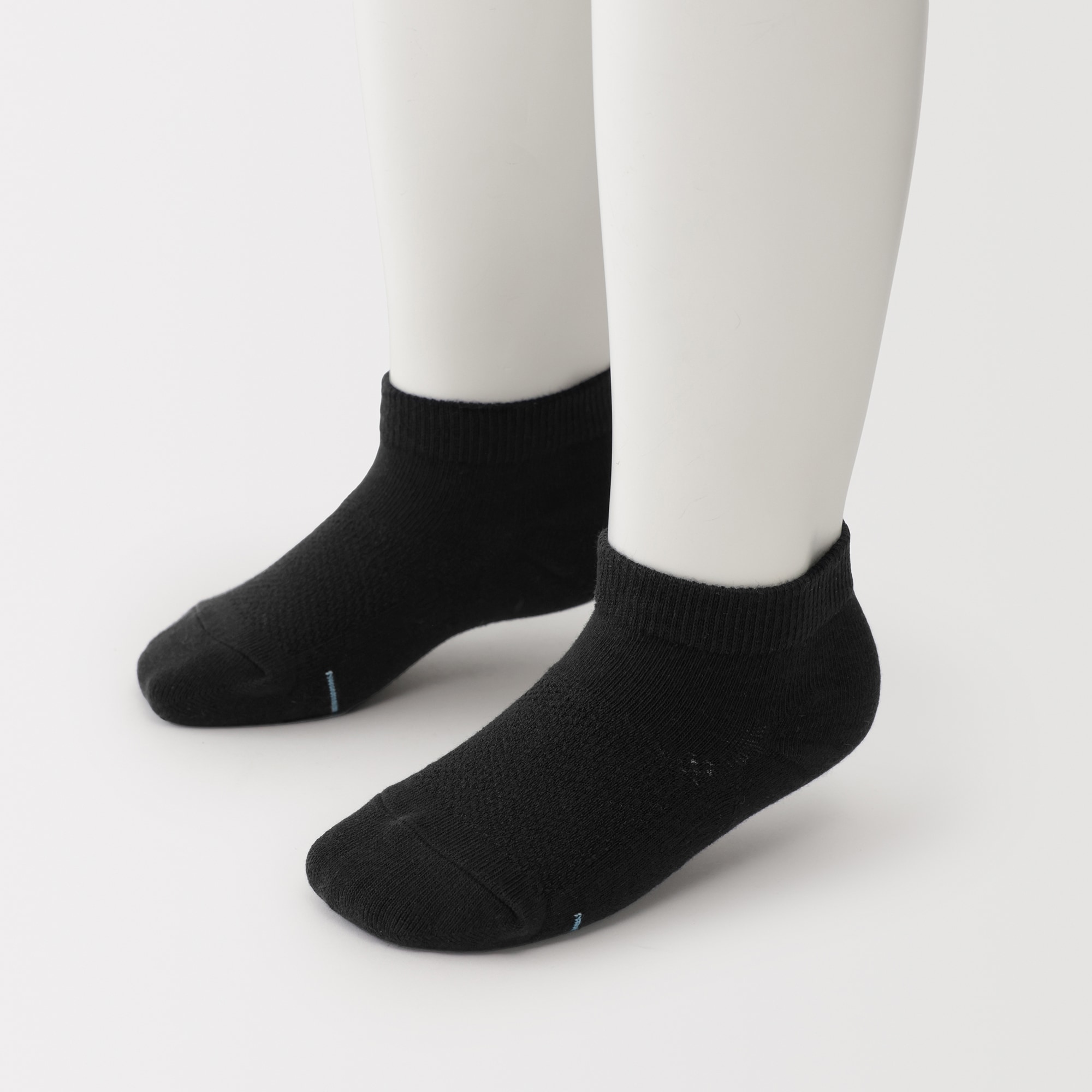 キッズ　足なり直角　さらっと綿　スニーカーイン（３足組）