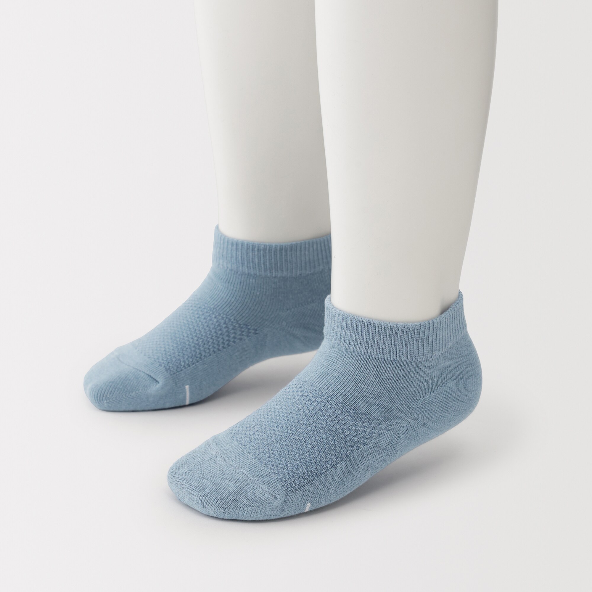 キッズ　足なり直角　さらっと綿　スニーカーイン（３足組）