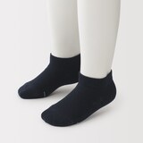 キッズ　足なり直角　さらっと綿　スニーカーイン（３足組）
