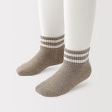 キッズ　足なり直角　ショート丈靴下（柄・３足組）