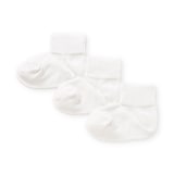 キッズ　足なり直角　ショート丈靴下（３足組）