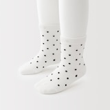 キッズ　足なり直角　靴下（ドット柄・３足組）