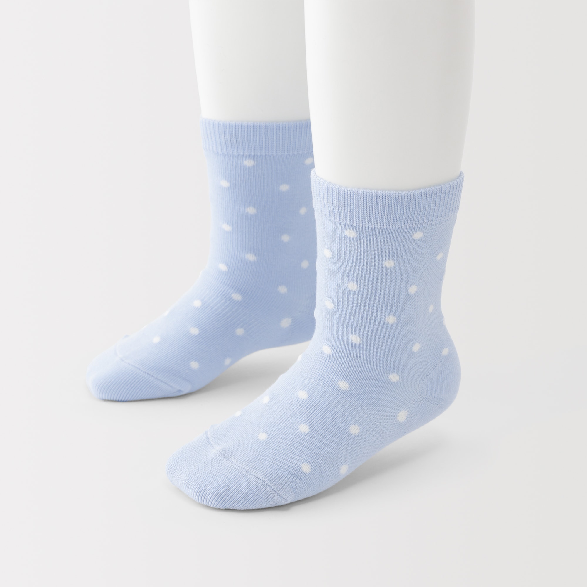 キッズ　足なり直角　靴下（ドット柄・３足組）