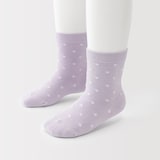 キッズ　足なり直角　靴下（ドット柄・３足組）