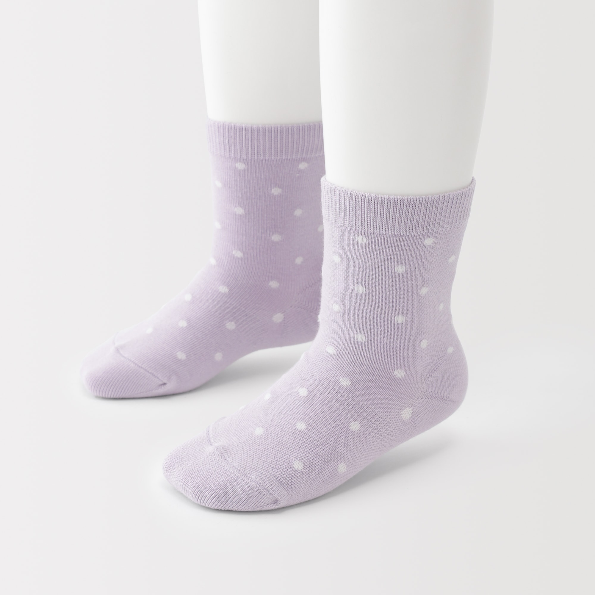 キッズ　足なり直角　靴下（ドット柄・３足組）