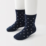 キッズ　足なり直角　靴下（ドット柄・３足組）