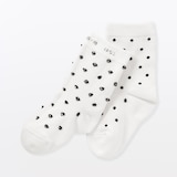 キッズ　足なり直角　靴下（ドット柄・３足組）
