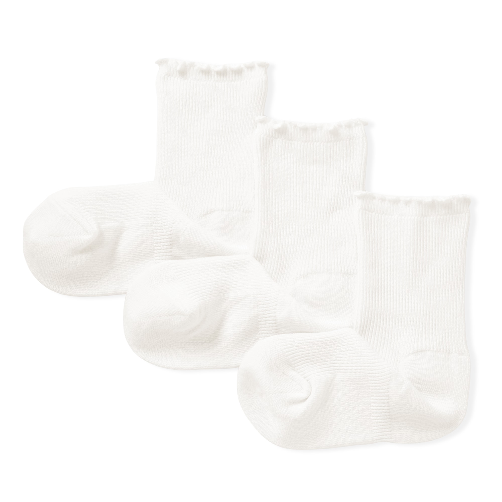 キッズ　足なり直角　メロウ靴下（３足組）