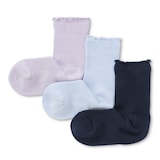 キッズ　足なり直角　メロウ靴下（３足組）