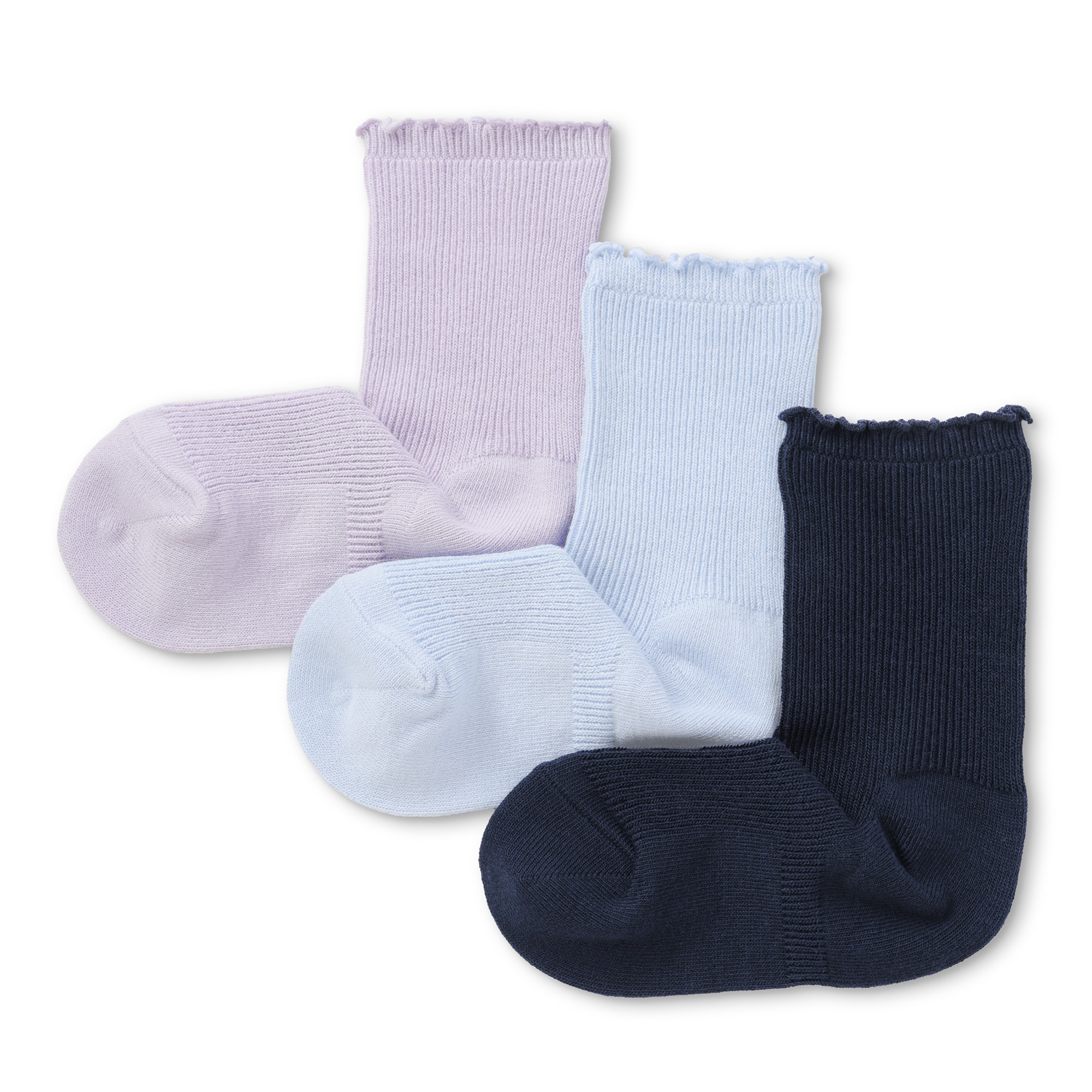 キッズ　足なり直角　メロウ靴下（３足組）