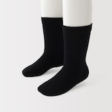 キッズ　足なり直角　リブ靴下（３足組）