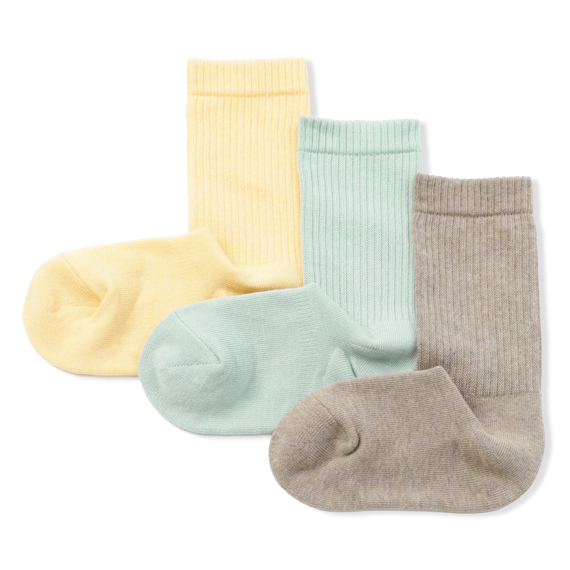 キッズ　足なり直角　リブ靴下（３足組）