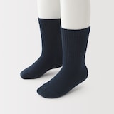 キッズ　足なり直角　リブ靴下（３足組）
