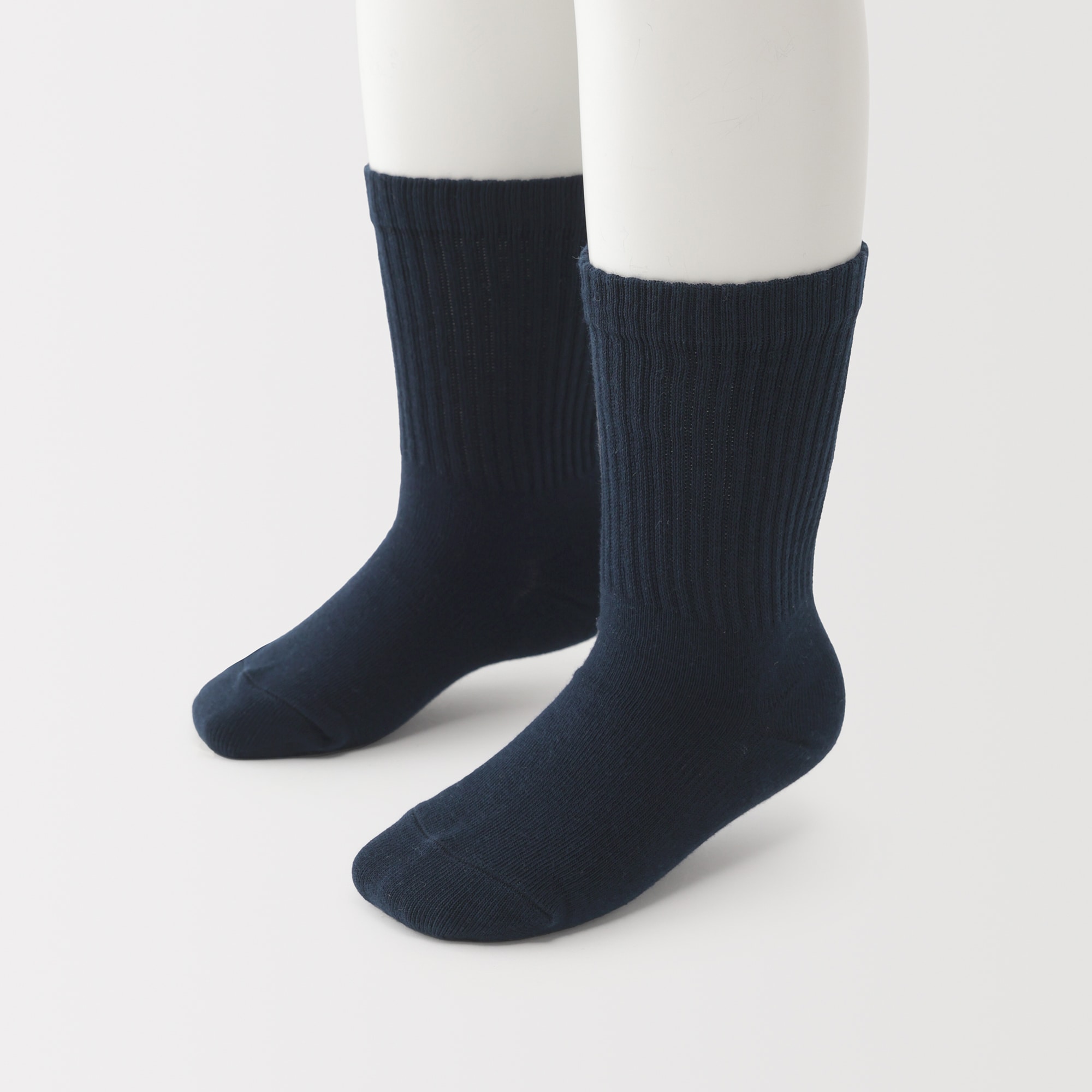 キッズ　足なり直角　リブ靴下（３足組）