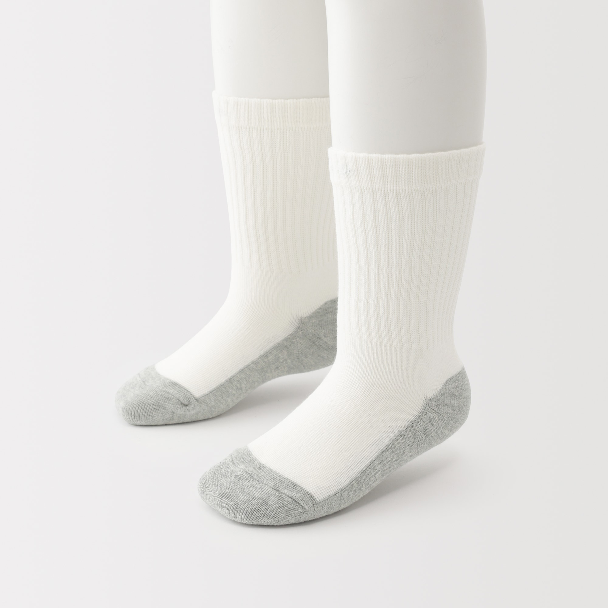 キッズ　足なり直角　リブ靴下（３足組）