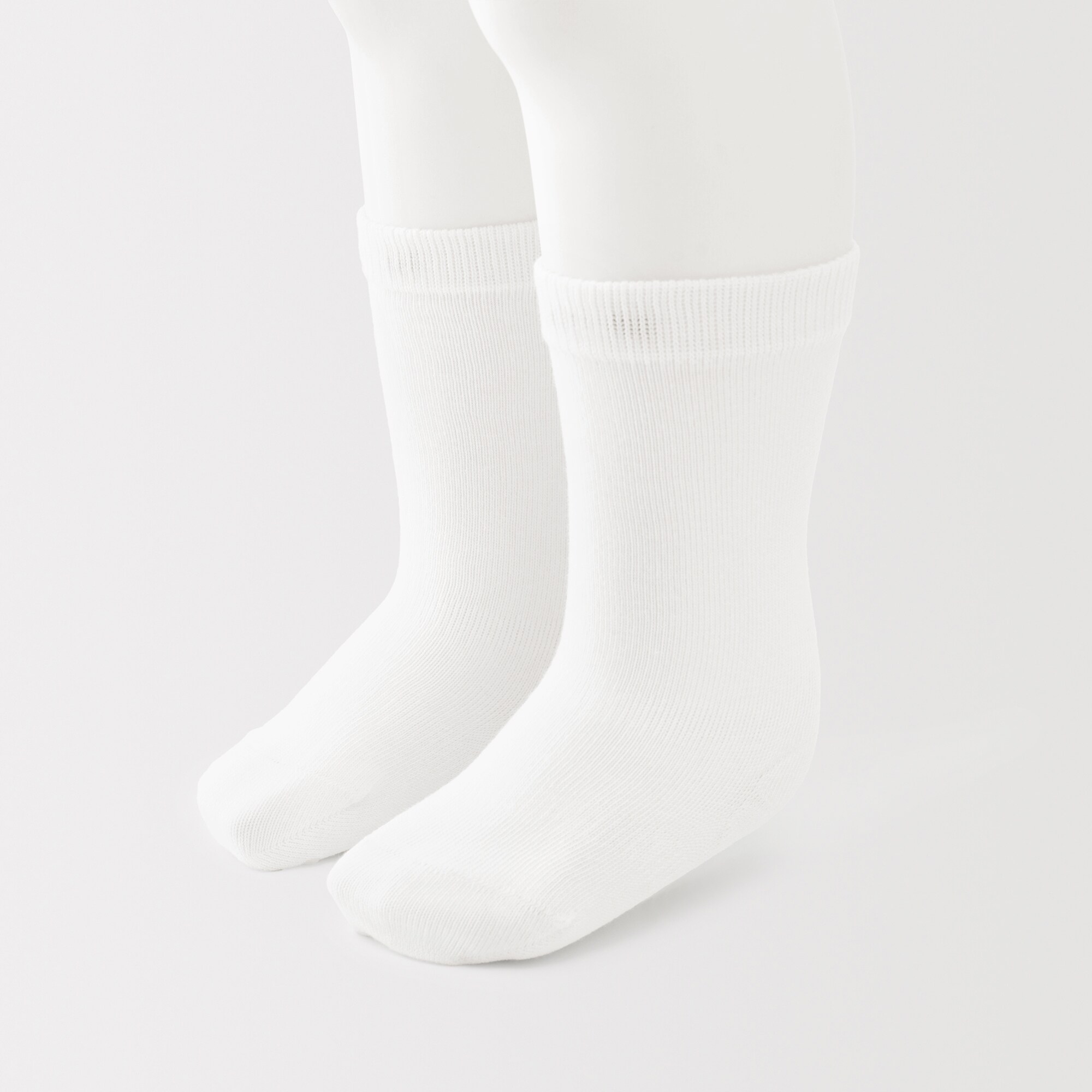 ベビー　足なり直角　ハイソックス（３足組）