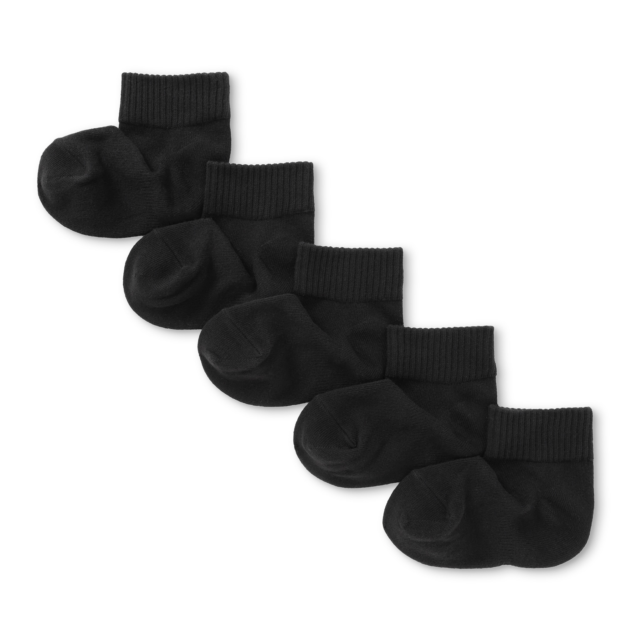 キッズ　足なり直角　ショート丈靴下（５足組）
