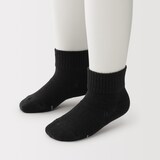 キッズ　足なり直角　さらっと綿　ショート丈靴下（３足組）