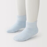 キッズ　足なり直角　さらっと綿　ショート丈靴下（３足組）