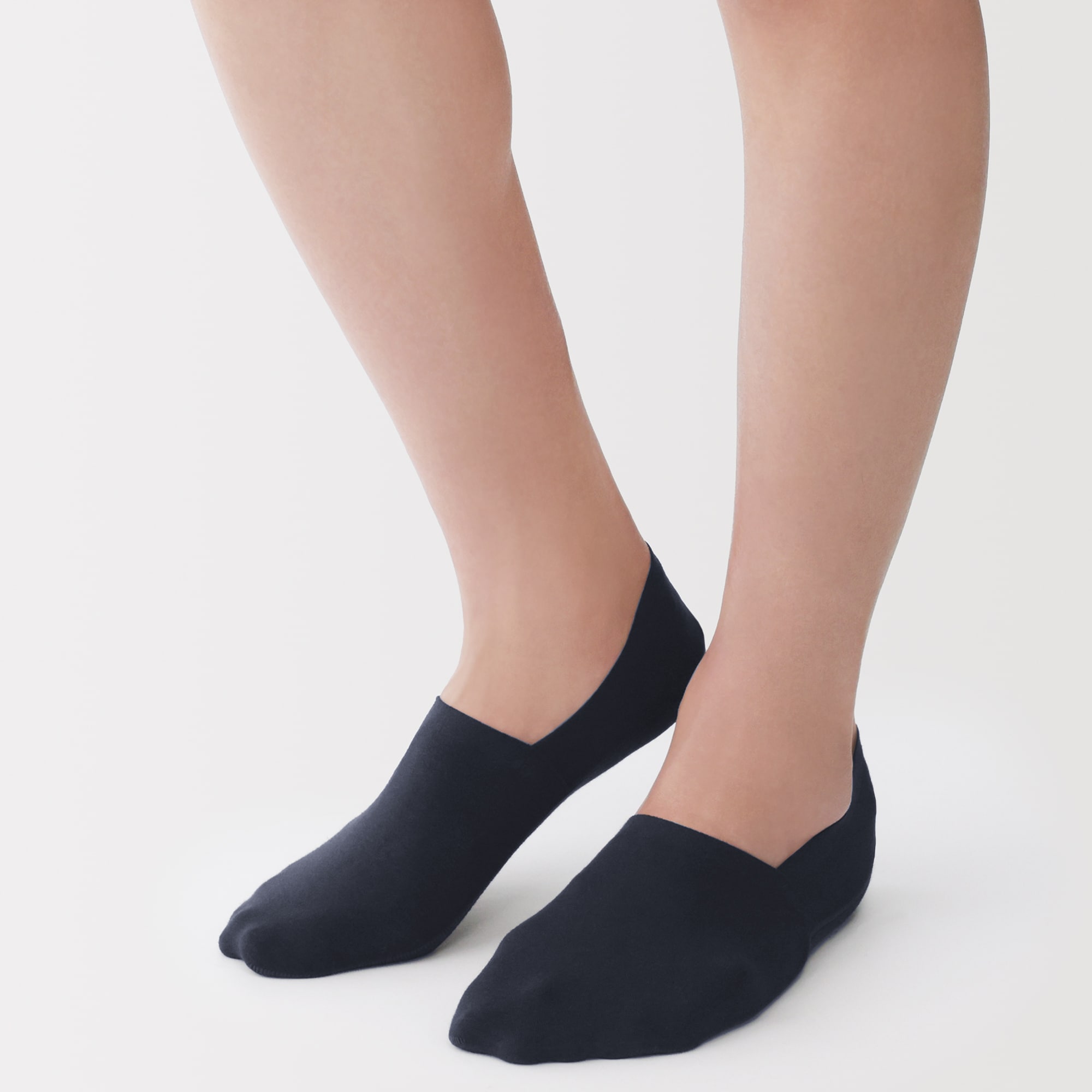 紳士　つま先に縫い目のない　深履きフットカバー（かかと滑り止め付き）