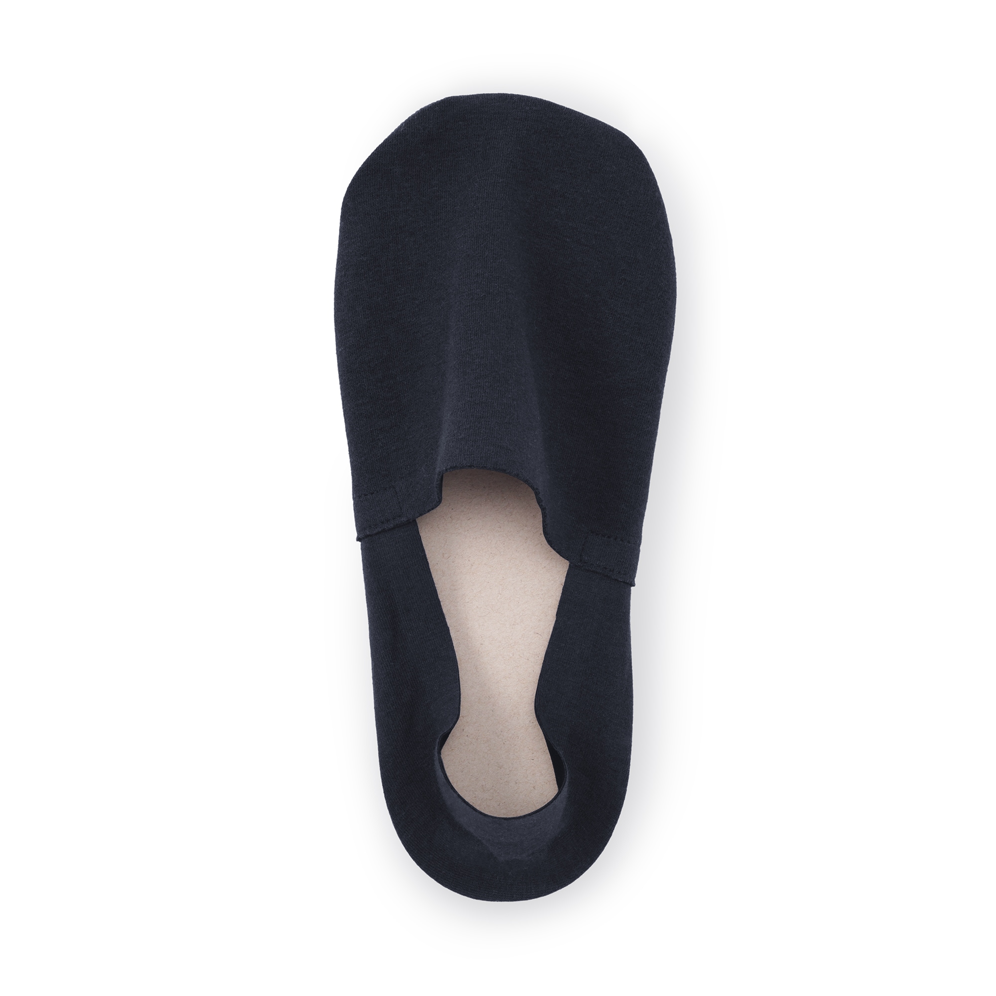 紳士　つま先に縫い目のない　深履きフットカバー（かかと滑り止め付き）