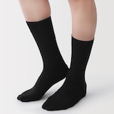 紳士　足なり直角　リブ編み　ビジネス靴下