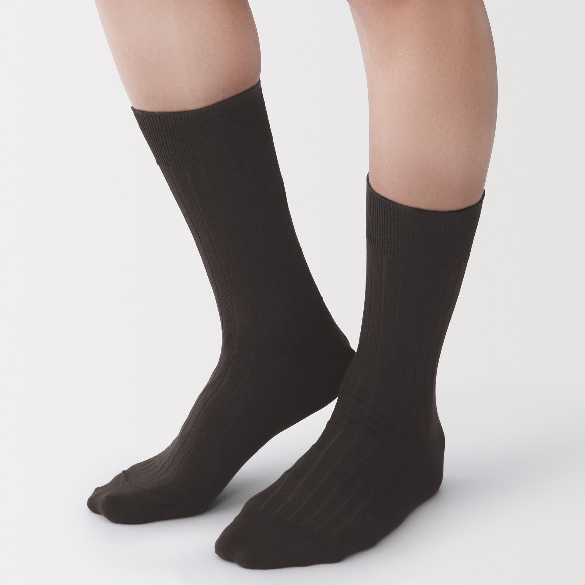 紳士　足なり直角　リブ編み　ビジネス靴下