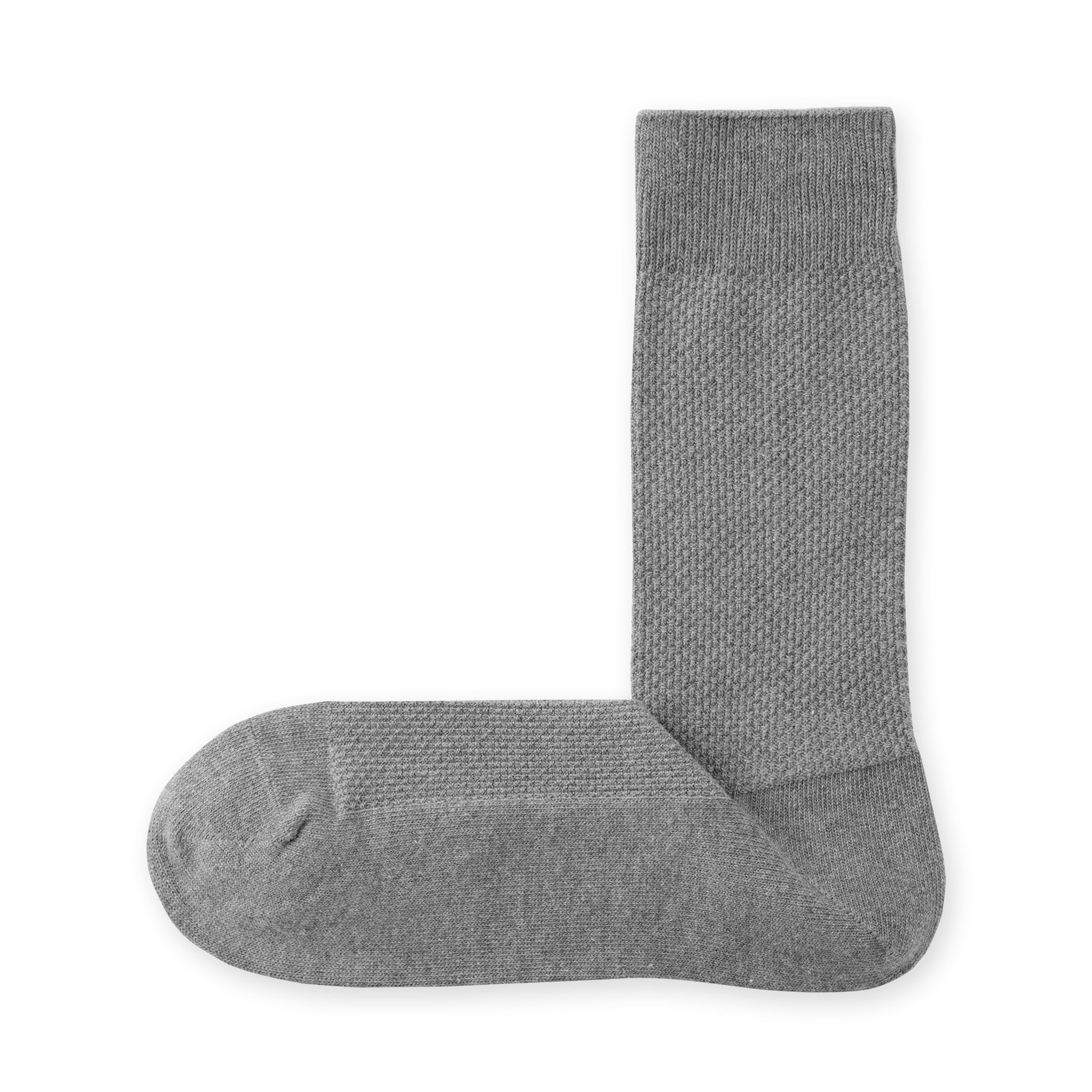 紳士　足なり直角　鹿の子編み　ビジネス靴下　※再生コットン