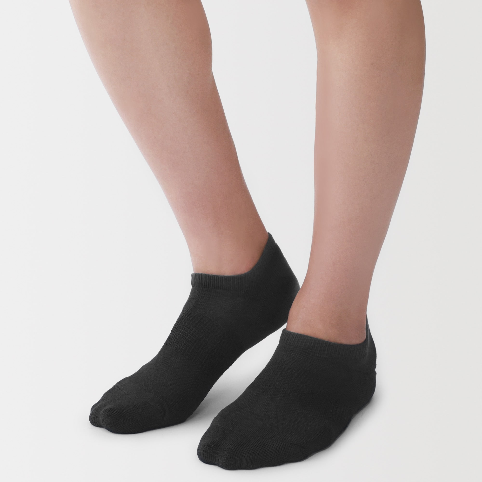 紳士　足なり直角　パイル編み　スニーカーイン（無地）