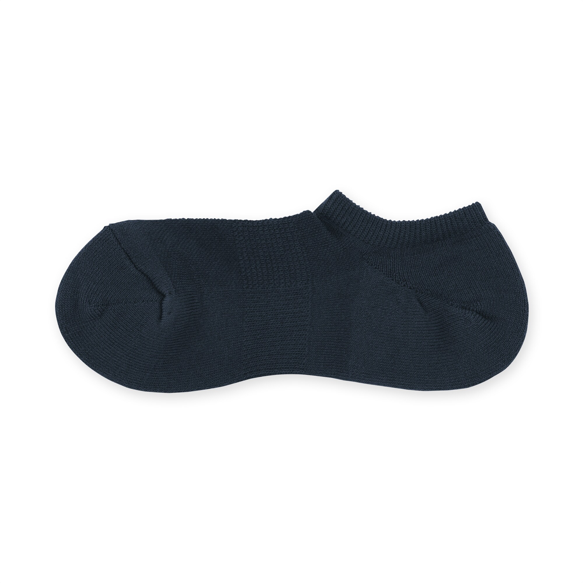 紳士　足なり直角　パイル編み　スニーカーイン（無地）