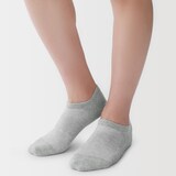 紳士　足なり直角　パイル編み　スニーカーイン（無地）※杢色