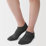 紳士　足なり直角　パイル編み　スニーカーイン（無地）※杢色