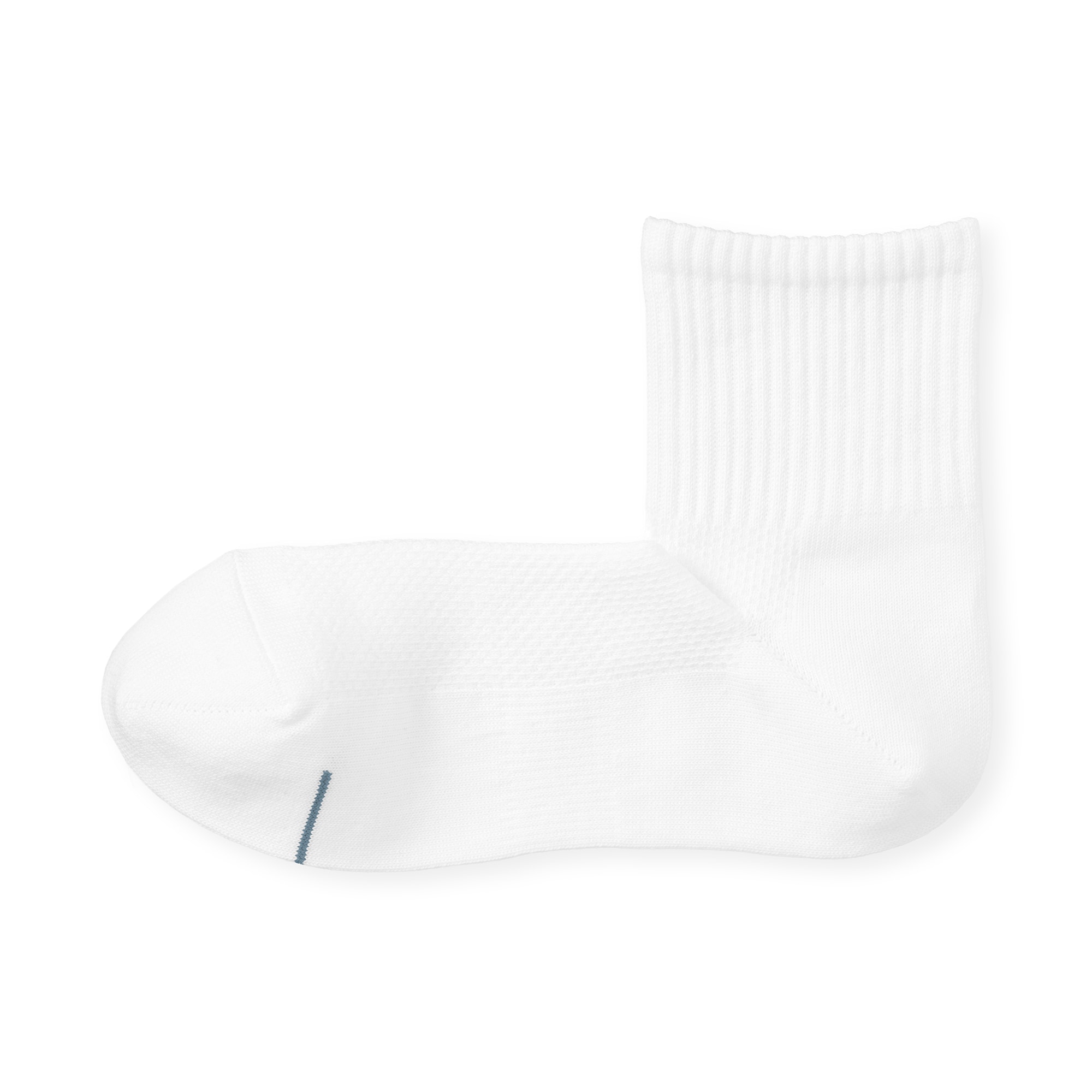 紳士　足なり直角　さらっと綿　ショート丈靴下