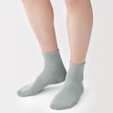 紳士　足なり直角　さらっと綿　ショート丈靴下