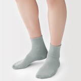 紳士　足なり直角　さらっと綿　ショート丈靴下