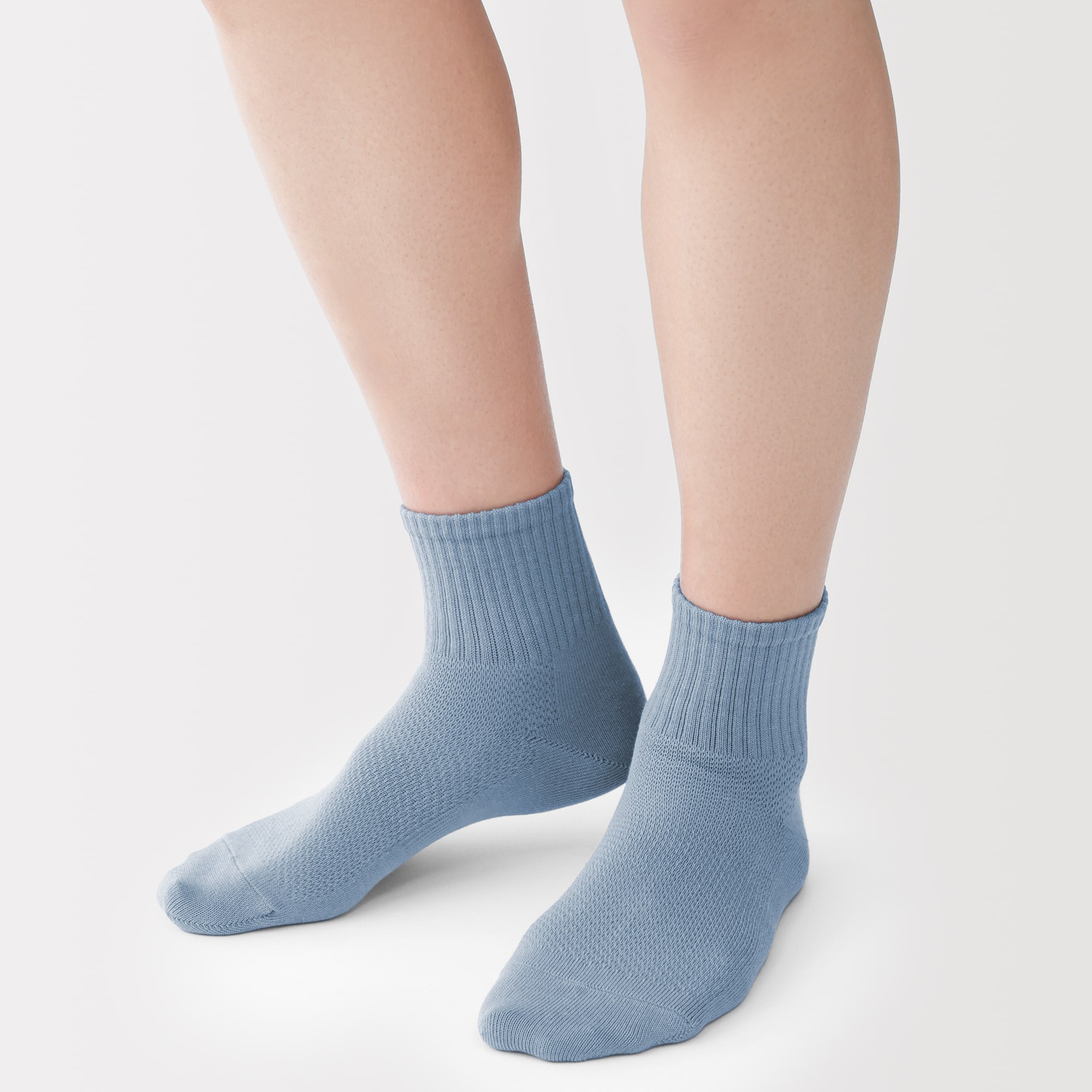 紳士　足なり直角　さらっと綿　ショート丈靴下