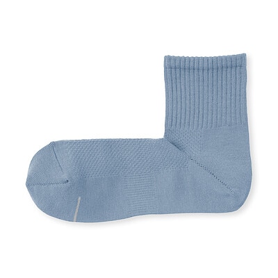 【２月中旬発売予定】紳士　足なり直角　さらっと綿　ショート丈靴下