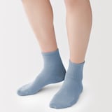 紳士　足なり直角　さらっと綿　ショート丈靴下