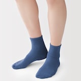 紳士　足なり直角　さらっと綿　ショート丈靴下