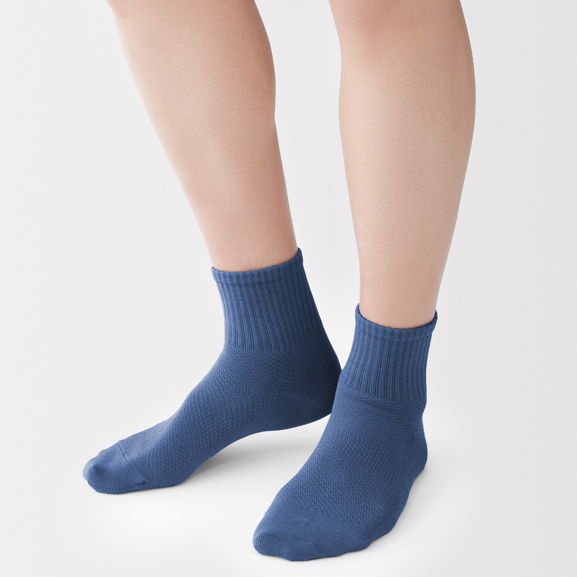 紳士　足なり直角　さらっと綿　ショート丈靴下