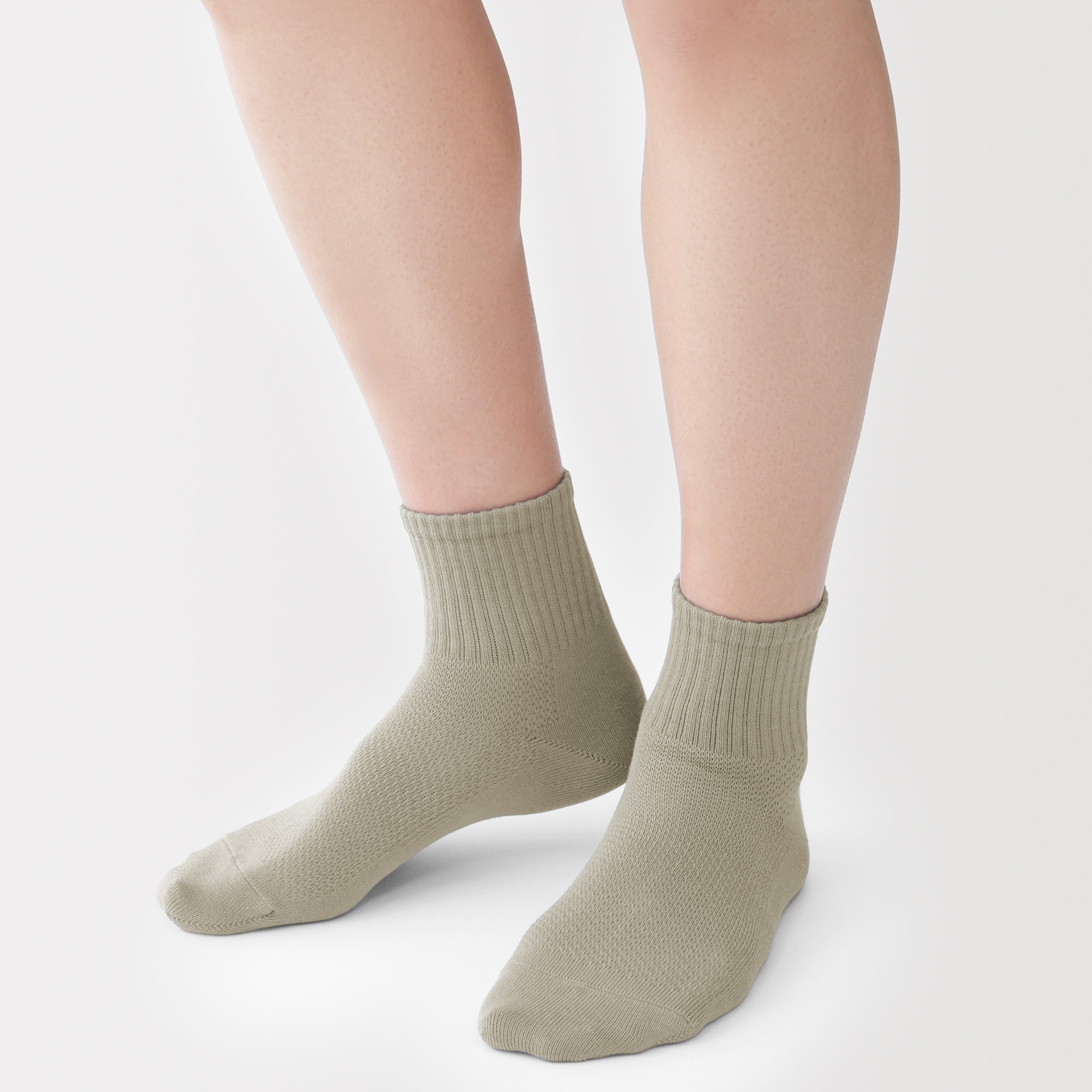 紳士　足なり直角　さらっと綿　ショート丈靴下