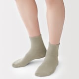 紳士　足なり直角　さらっと綿　ショート丈靴下