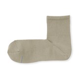 紳士　足なり直角　さらっと綿　ショート丈靴下