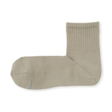 紳士　足なり直角　さらっと綿　ショート丈靴下