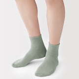 紳士　足なり直角　さらっと綿　ショート丈靴下