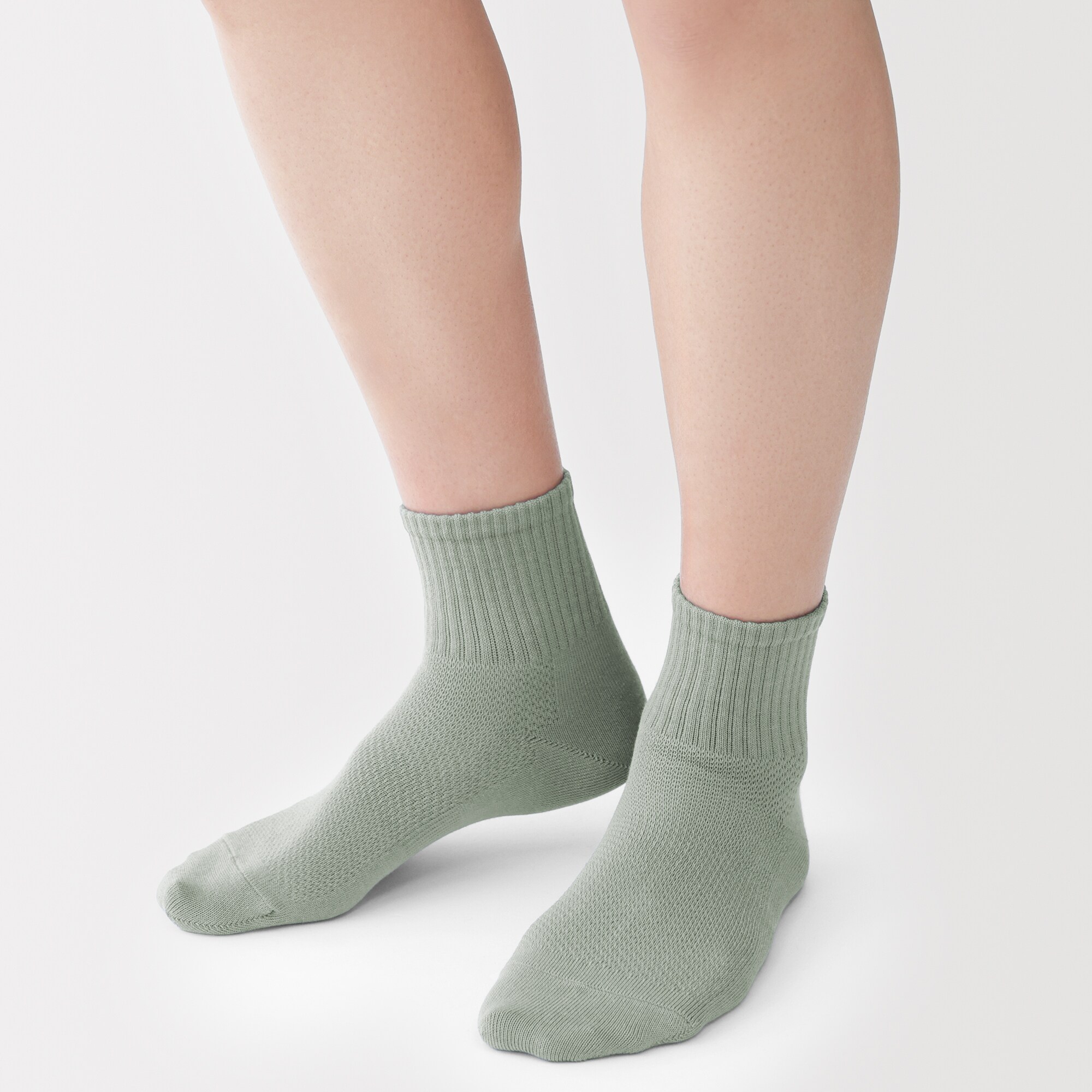 紳士　足なり直角　さらっと綿　ショート丈靴下