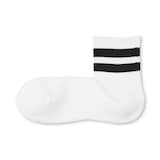 紳士　足なり直角　パイル編み　ショート丈靴下（ライン）