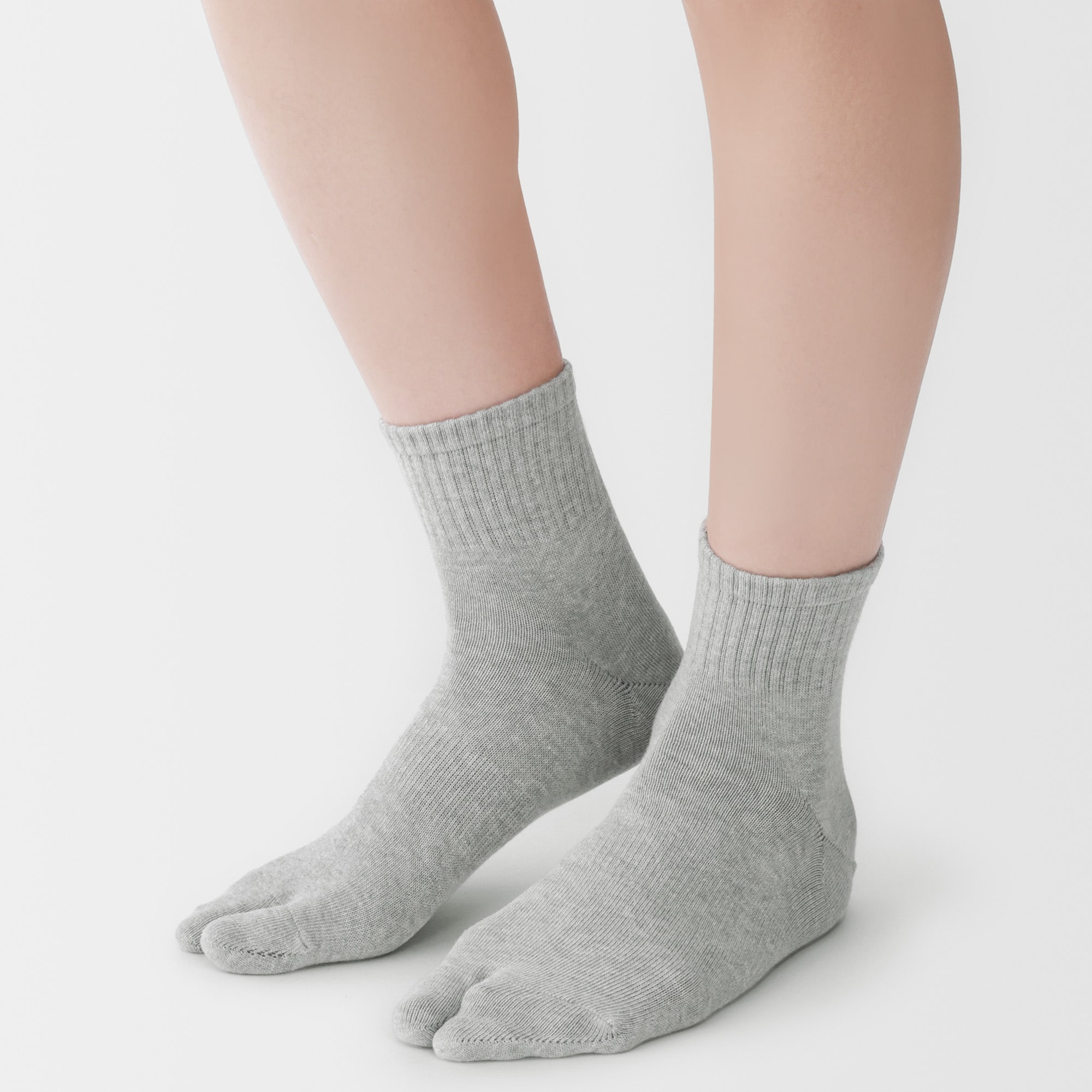 紳士　足なり直角　たび型ショート丈靴下　※再生コットン